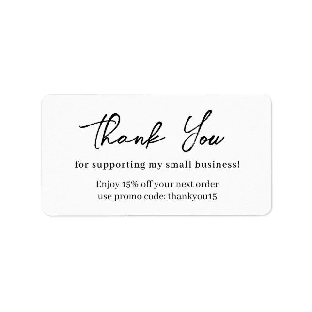 Étiquette Conditionnement de Merci moderne pour petites entr (Devant)