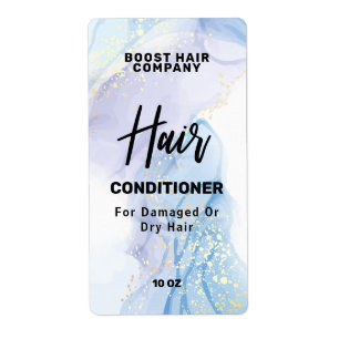Étiquette Conditionneur bleu écorce