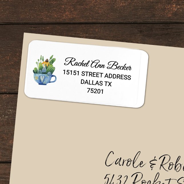 Étiquette Confleur d'or Aquarelle dans l'adresse Teup (Créateur téléchargé)