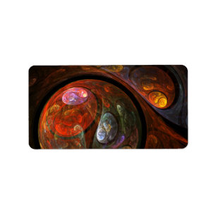 Étiquette Connexion fluide Art Abstrait