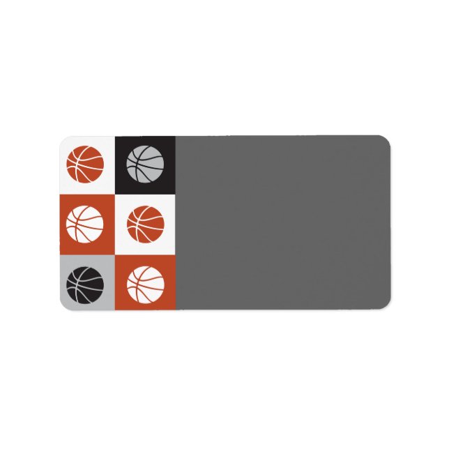 Étiquette COOL BASKETBALL Bar Mitzvah Imprimer votre propre  (Devant)