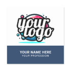 Étiquette Cool carré Nom de l'élément employé Logo