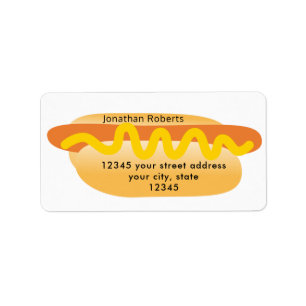 Étiquette Cool Funny Hot Dog Novelty Adresse de retour Label