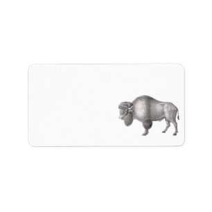 Étiquette Copie d'antiquité de bison ou de Buffalo