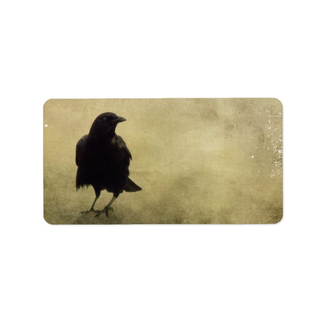 Étiquette Corbeau vintage (Devant)