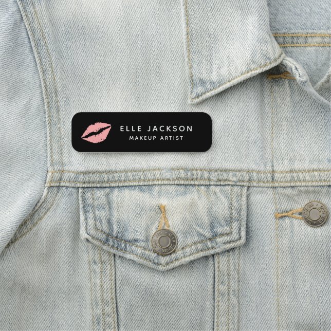 Étiquette Cosmetic Nurse Lips Black Name (En situation)