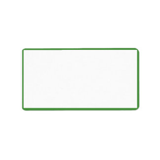 Étiquette Couleur blanche avec des bordures vert mince