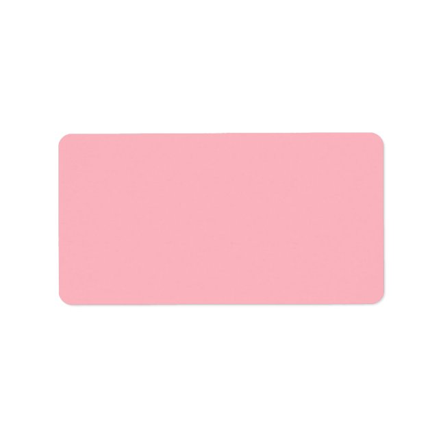 Étiquette Couleur solide rose clair (Devant)
