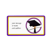 Couleurs de l'école de graduation violet et or