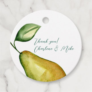 Étiquette Country Pear Wedding Favor