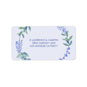 Étiquette Couronne florale de printemps pourpre