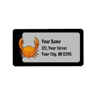 Étiquette Crab orange