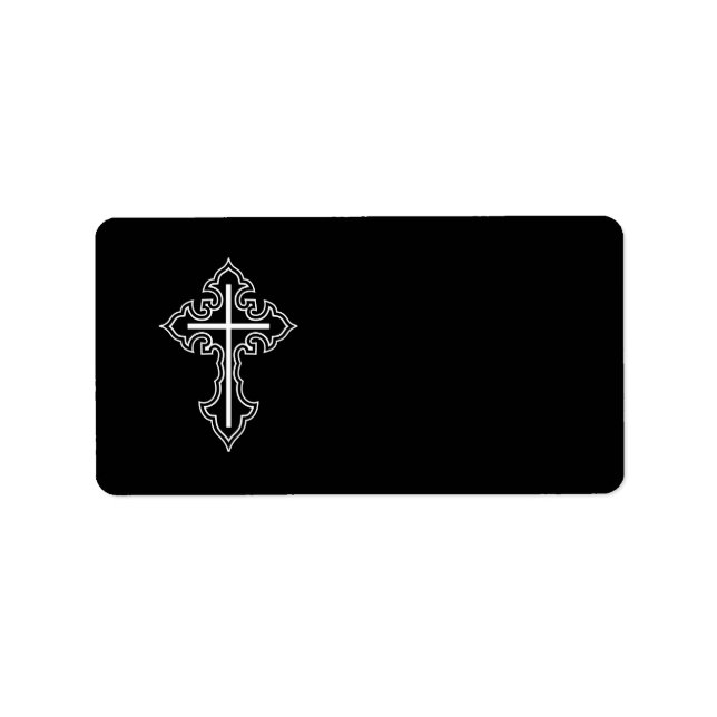 Étiquette Croix chrétienne (Devant)
