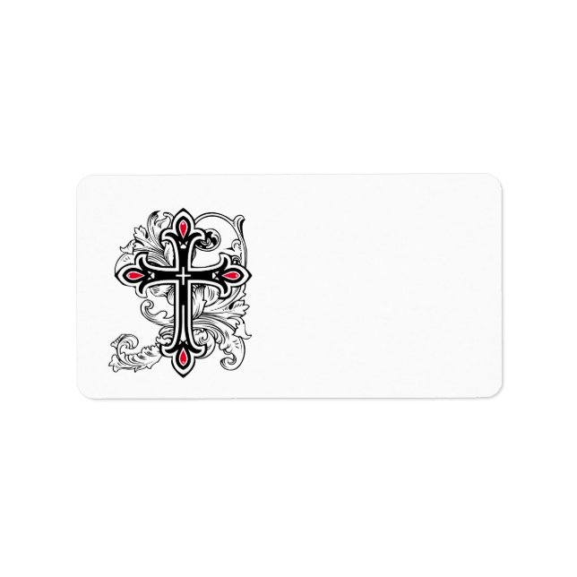 Étiquette Croix gothique (Devant)