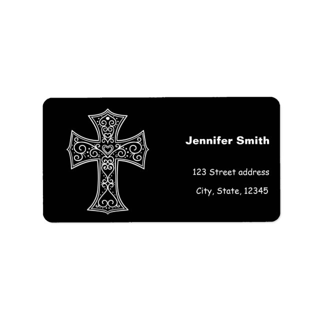 Étiquette Croix ornementale (Devant)