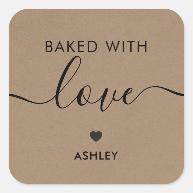 Étiquette Cuite Avec Amour, Autocollant Fait Maiso (Devant)