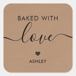 Étiquette Cuite Avec Amour, Autocollant Fait Maiso