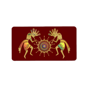 Étiquette Culture native américaine - Sun Dancing Kokopelli