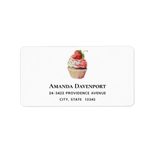Étiquette Cupcake de fraise Desserts Adresse