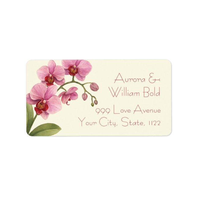 Étiquette Custom Orchid Address Labels (Devant)