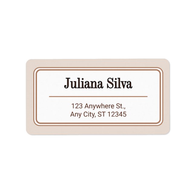 Étiquette Custom Return Address Label (Devant)