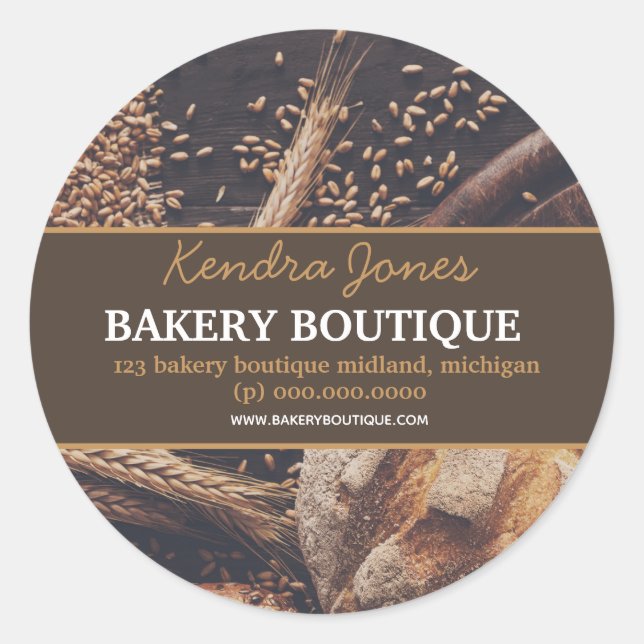 Étiquette customisé Boulangerie Boutique autocolla (Devant)