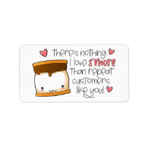 Cute Smores Pun Répétition Clients Petite entrepri
