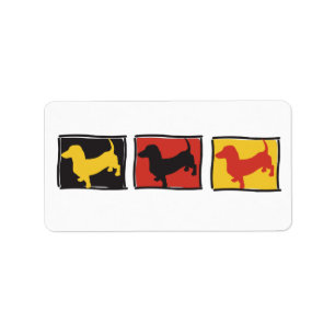 Étiquette Dachshund/étiquette cadeau