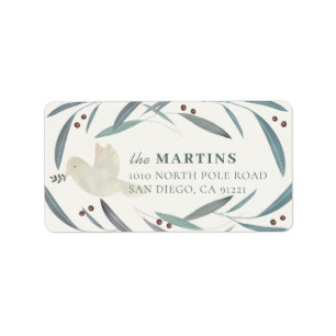 Étiquette d'adresse Crème Blanche Colombe Blanche