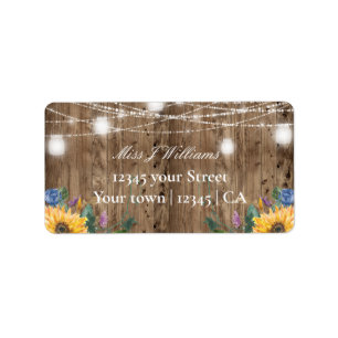 Étiquette d'adresse de Baby Shower Budget Barn Boi