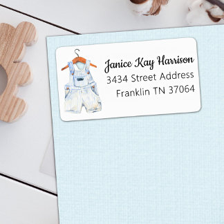 Étiquette d'adresse de Baby Shower pour garçon en