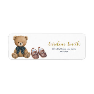 Étiquette d'adresse de Baby Shower pour petit gent