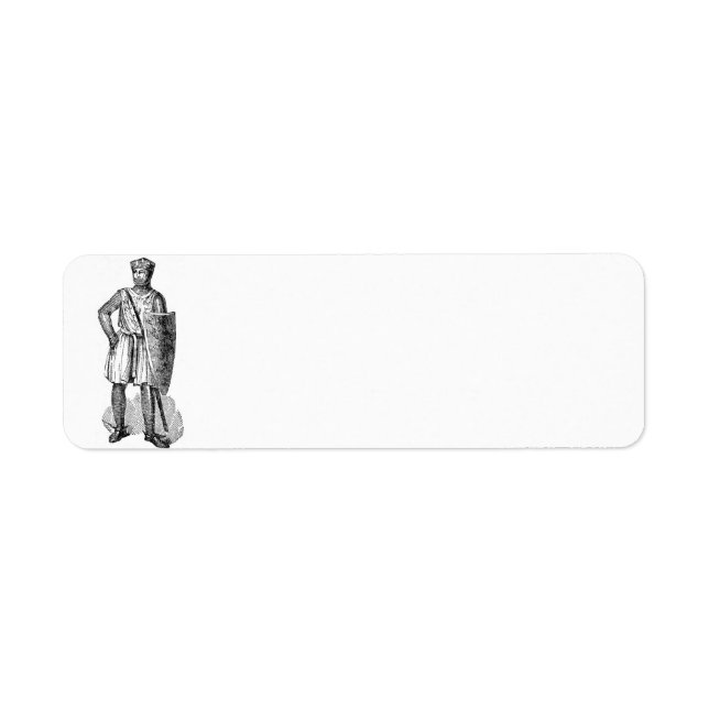 Étiquette d'adresse de chevalier médiéval (Devant)