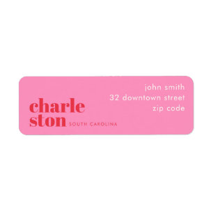 Étiquette d'adresse de résident de Charleston Caro