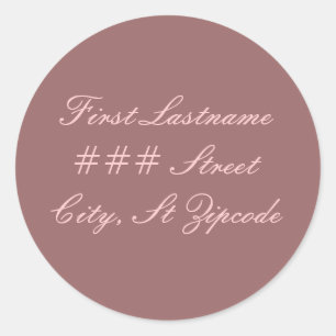 étiquette d'adresse de retour