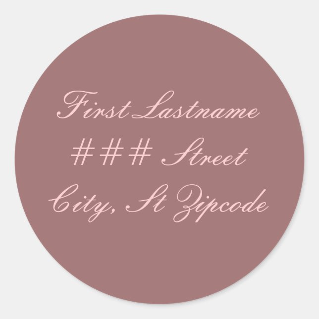 étiquette d'adresse de retour (Devant)