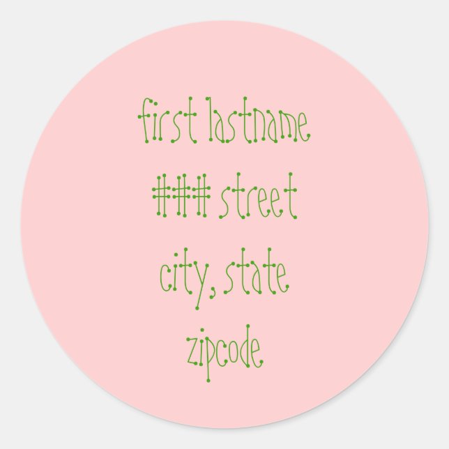 étiquette d'adresse de retour (Devant)