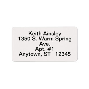 Étiquette d'adresse de retour Abstrait 4 lignes en