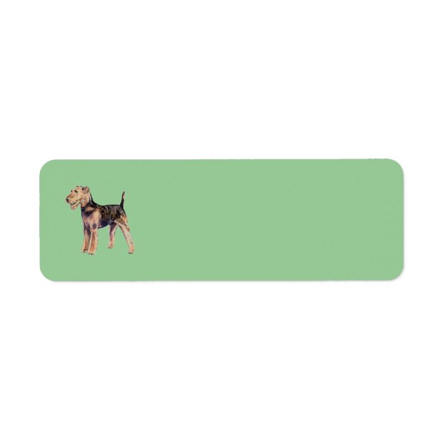 Étiquette d'adresse de retour Airedale Terrier (Devant)