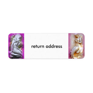 étiquette d'adresse de retour assis