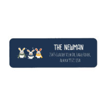 Étiquette d'adresse de retour avec caractère de No