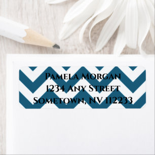 Étiquette d'adresse de retour Blue Chevron
