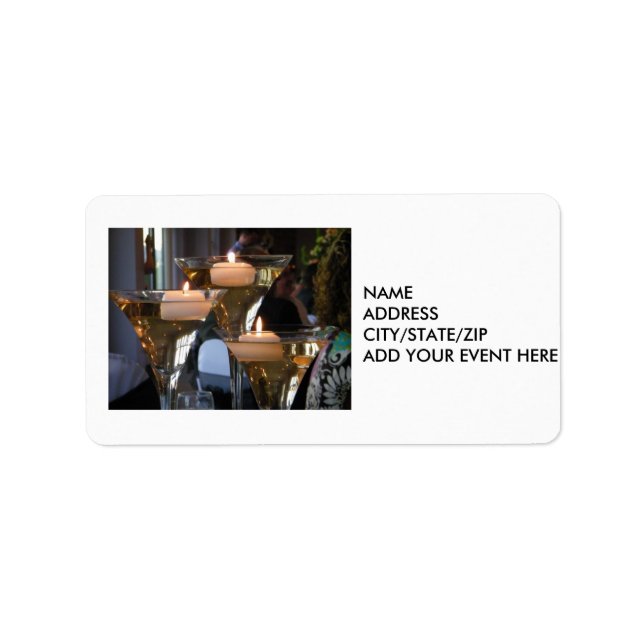 ÉTIQUETTE D'ADRESSE DE RETOUR CANDLELITE (Devant)