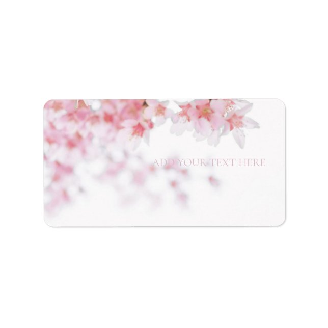ÉTIQUETTE D'ADRESSE DE RETOUR : CHERRY BLOSSOM (Devant)