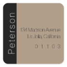 Étiquette d'adresse de retour chic avec accentuati