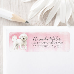 Étiquette d'adresse de retour Chic Bichon