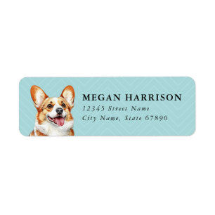 Étiquette d'adresse de retour Corgi