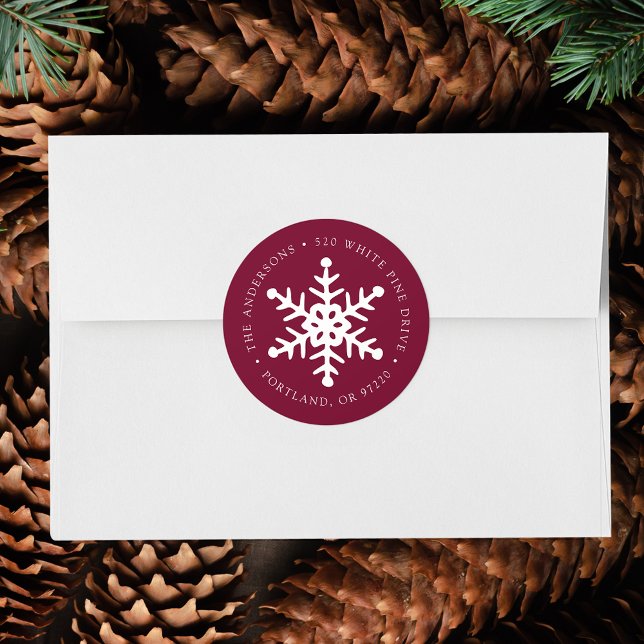 Étiquette d'adresse de retour de berceau Snowflake (Créateur téléchargé)
