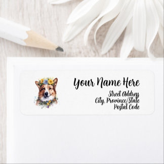 Étiquette d'adresse de retour de Corgi