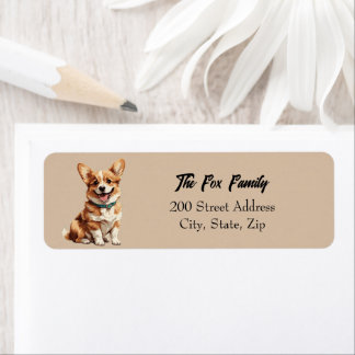 Étiquette d'adresse de retour de Corgi